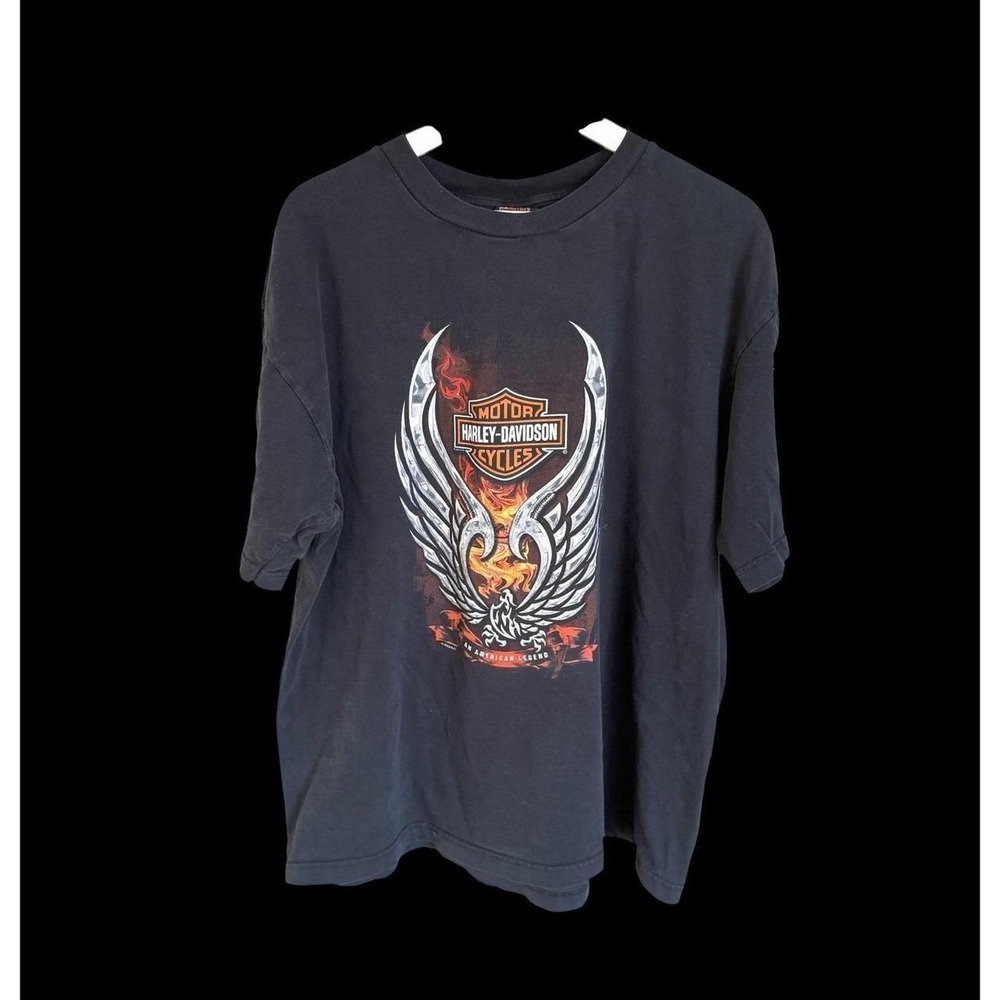 Vintage 2005 Harley Davidson Beijing Men's T-Shirt Sz XL Black Faded